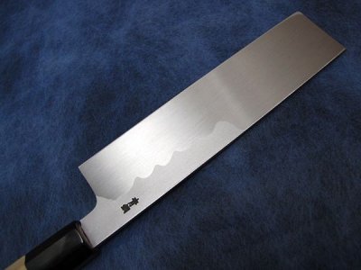 Photo1: [MINAMOTO-IZUMIMASA] Azumagata Usuba hocho 225mm Blue paper foged 