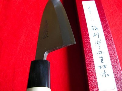 Photo3: [MINAMOTO-IZUMIMASA] Deba hocho 180mm White paper foged 