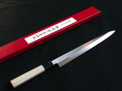 Photo3: [MINAMOTO-IZUMIMASA] Yanagiba hocho 270mm SAVIN stainless