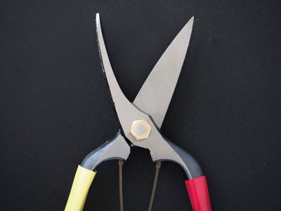 Photo3: [Tobisho] Cutting buds pruner (200mm edges / Red and Yellow tape)