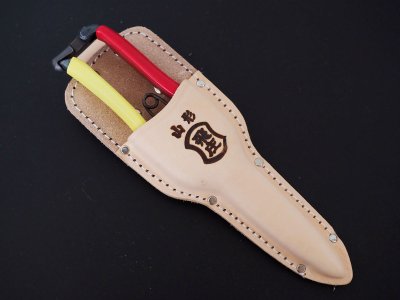 Photo3: [Tobisho] Leather sheath for Cutting buds pruner and Snipping pruner