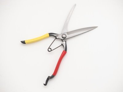 Photo1: [Tobisho] Barracuda Clippers (Single and Straight edge 270mm, Left handed, Red and Yellow taped)