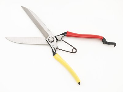 Photo1: [Tobisho] Left-Handed Topiary shears 270mm (Double and Straight blade)