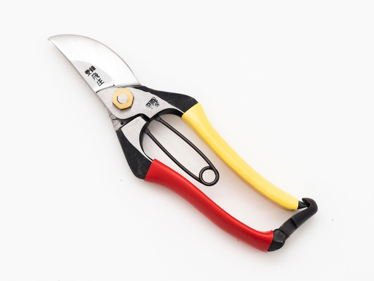 Photo1: [Tobisho] Pruners A-type 185mm (Full body forged / Red and Yellow taped handle) (1)