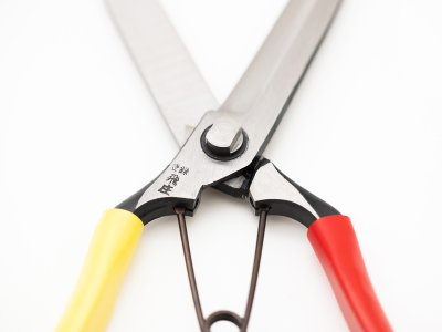Photo3: [Tobisho] Left handed Topiary shears (Double and Straight edge 270mm, Red and Yellow taped)