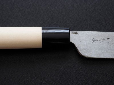 Photo2: Leather knife width 28mm (1.10inch) Right hand