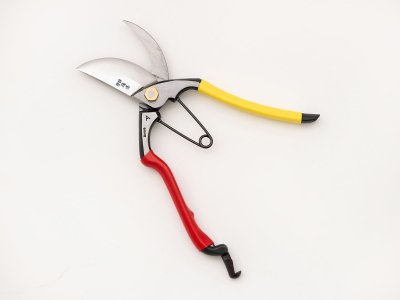 Photo1: [Tobisho] Pruners A-type 225mm (Aogami steel / Red and Yellow taped handle)