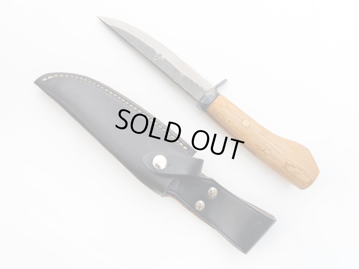 Photo1: [Sasaoka] Black-Forged Japanese Knife (Large) (1)