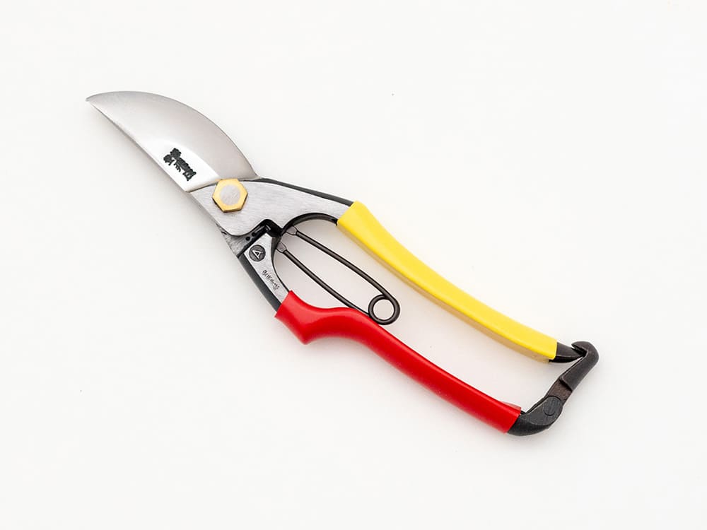 [Tobisho] Pruners A-type 200mm (Aogami steel / Red and Yellow taped handle)