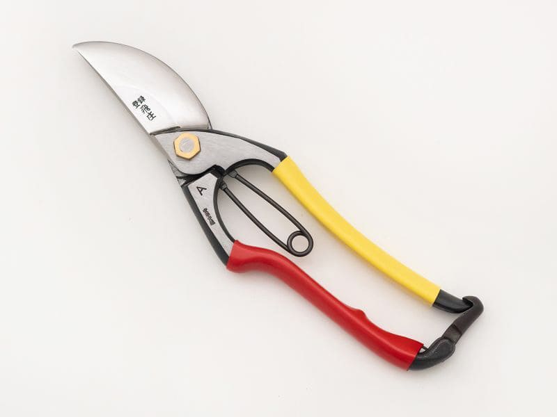 [Tobisho] Pruners A-type 225mm (Aogami steel / Red and Yellow taped handle)